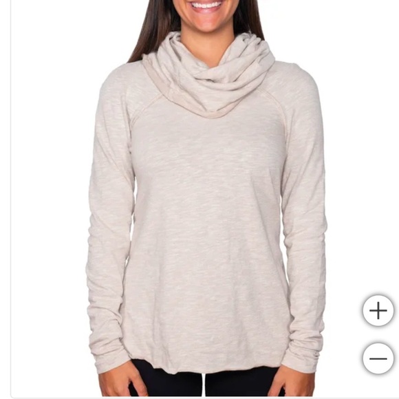 Free People Beige Cocoon Cowl Pullover - Picture 1 of 12